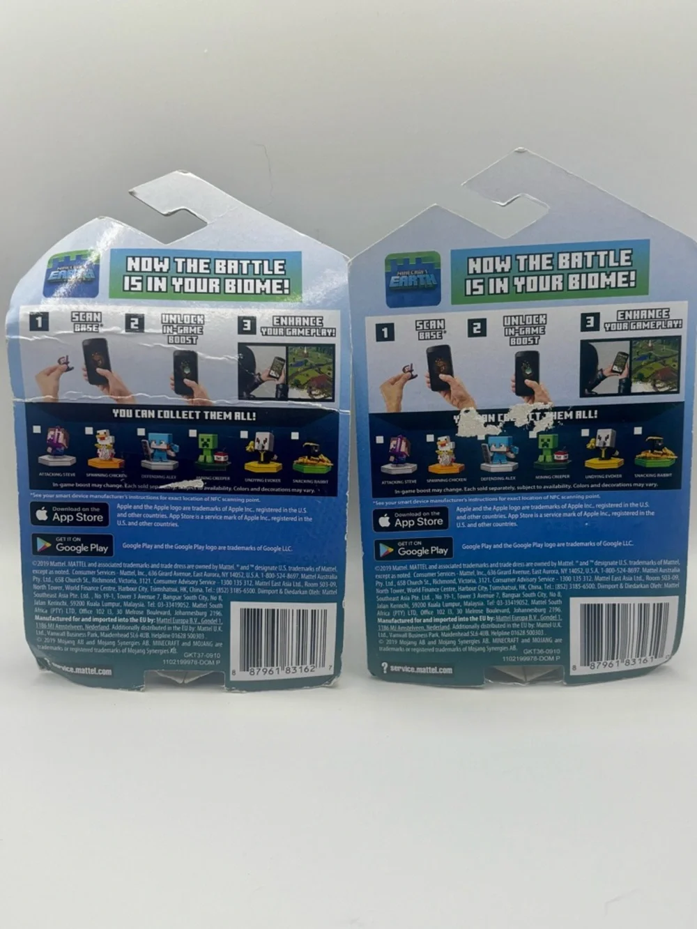 Minecraft Earth Boost Mini Figures - Attacking Alex & Crafting Steve